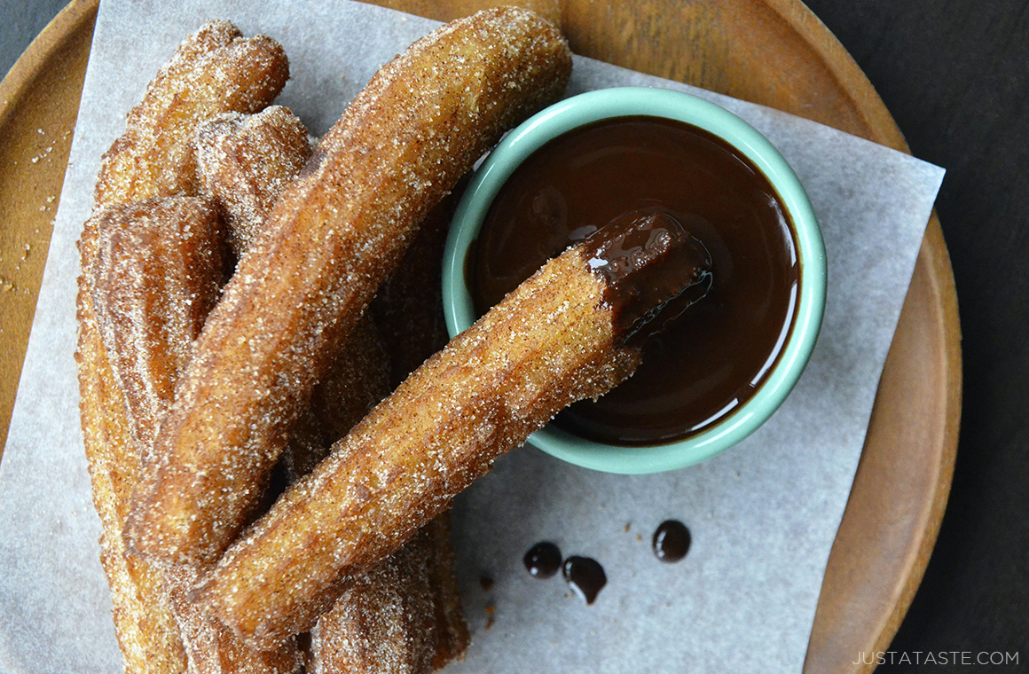 So I decided to order some Mexican food and got some churros with it Holy s...