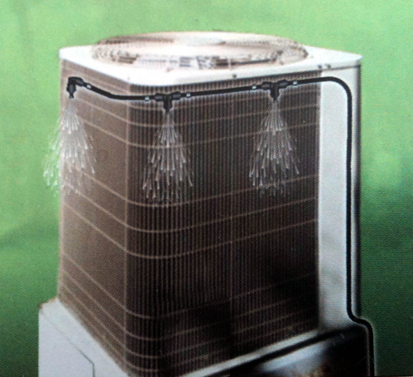 ac condenser misting system