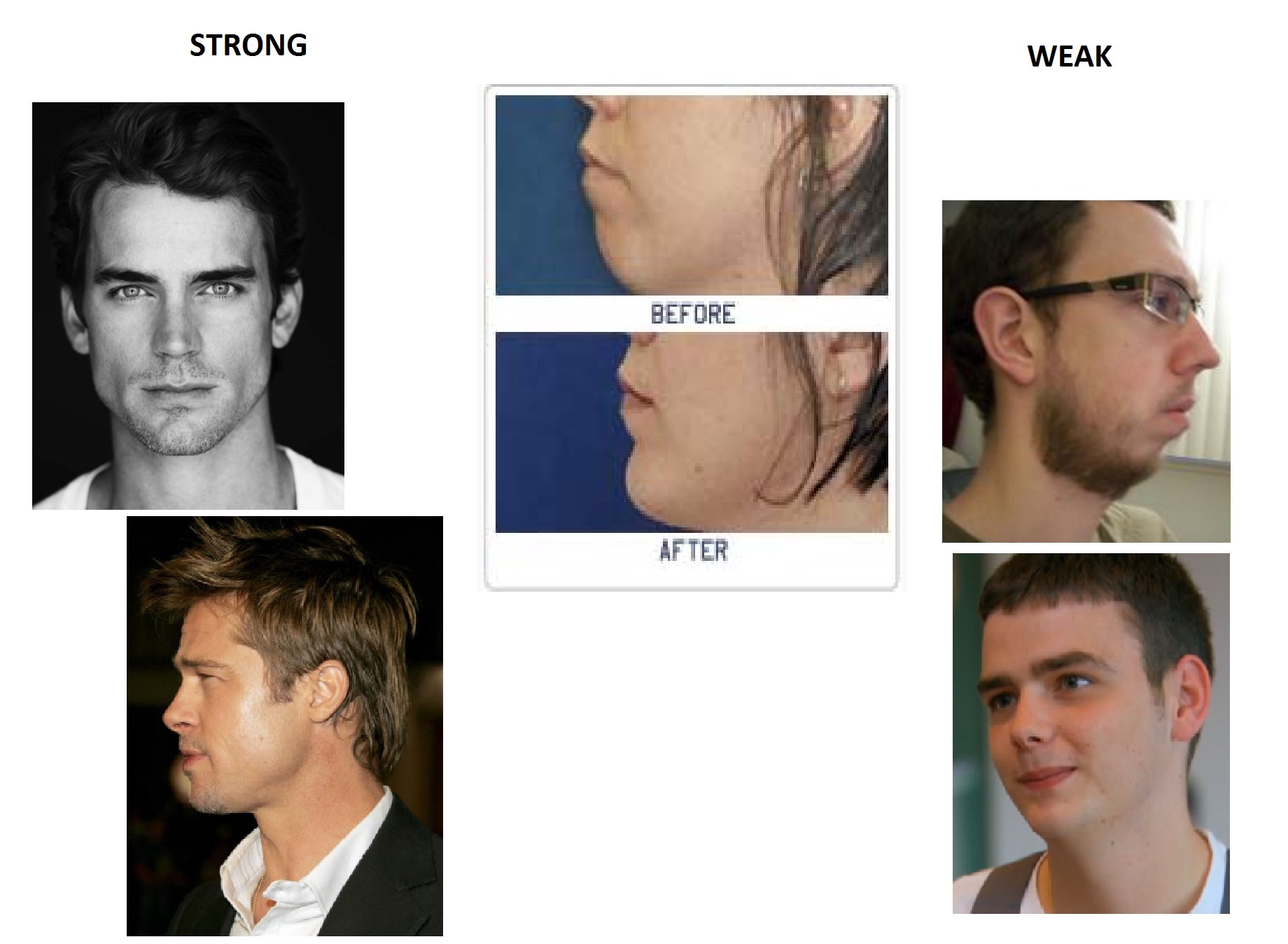 Whats the difference between a strong jaw and a weak jaw /fa/? 