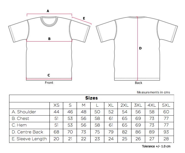 Mossimo Shirt Size Chart