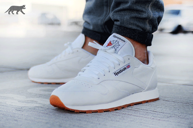 reebok classic leather white on feet