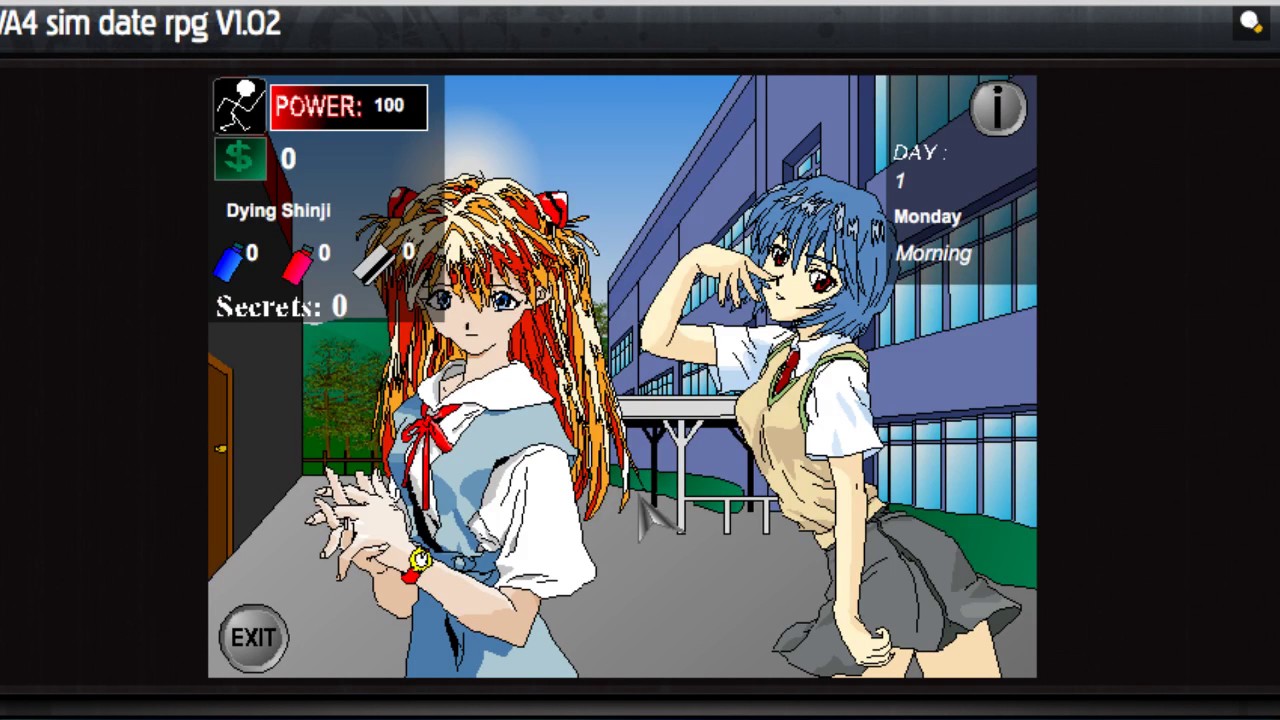 Who are the dating sims based on Evangelion? 